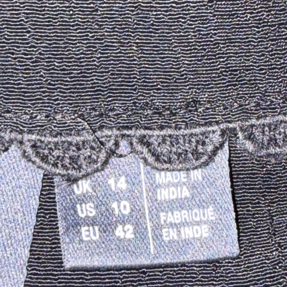 Maeve Anthropologie Blouse Womens 10 Black Excellent Pleated Waist Side Zip Top - Picture 5 of 7